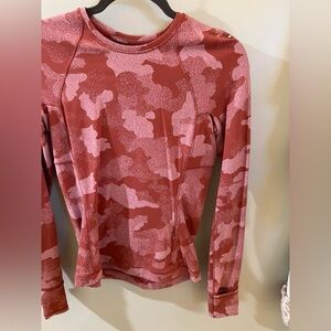 Pink Camo Long Sleeve Top lululemon